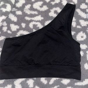 one shoulder sports bra